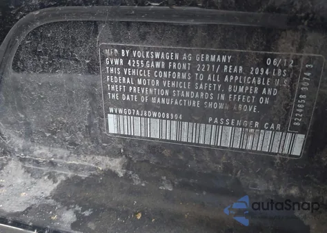 2013 Volkswagen Gti 4-Door из США, поврежденный, VIN WVWGD7AJ8DW008904